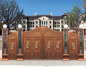 别墅铜门设计美观